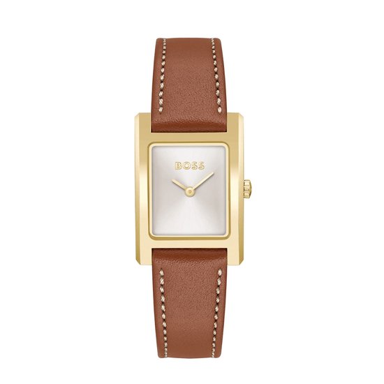 BOSS HB1502741 LUCY Dames Horloge - Mineraalglas - Staal/Leer - Bruin ...