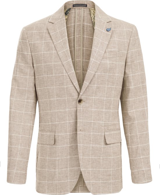 WE Fashion Heren slim fit blazer met dessin bol