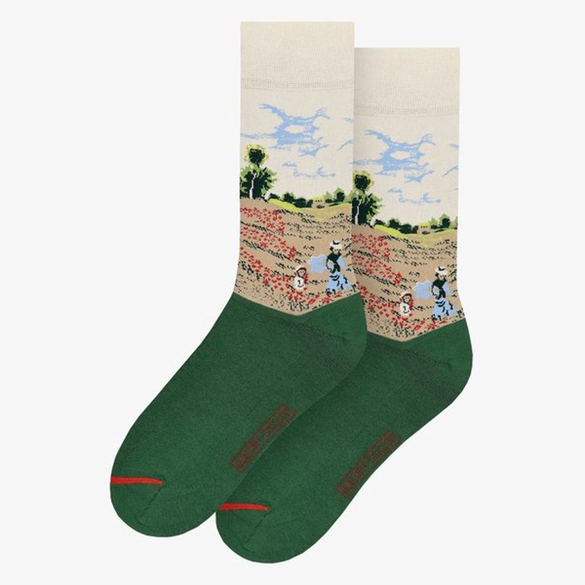Kunst Sokken, maat 36-40, Monet, Veld met klaprozen