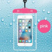 Waterdichte Telefoon Hoes - Volledig Transparant - Geschikt voor alle Smartphones - Waterproof Bag - Pink