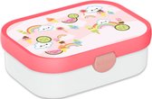 Mepal Broodtrommel voor Kinderen - Bento Lunchbox - Regenboog - Inclusief Bentobakje & Vorkje - BPA vrij en Vaatwasserbestendig - 750 ml - Zoete Regenbogen