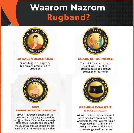 NAZROM® Rugbrace - Rugband Voor Onderrug - Rug & Houding Corrector voor Onmiddellijke Rugondersteuning, Pijnverlichting en Draagcomfort - Postuur Corrector - XXL - Nazrom