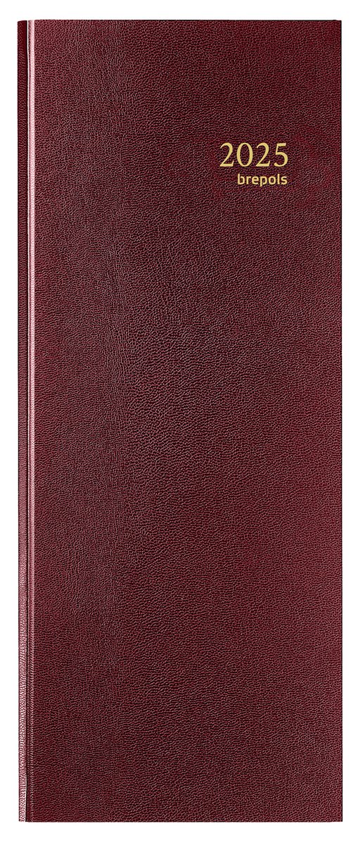 Brepols Bureau-agenda 2025 - SATURNUS - Lima Lang - Dagoverzicht - 1d/1p - Bordeaux - 13 x 33 cm