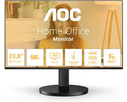 AOC 24B3CF2 - Full HD USB-C Monitor - 65w - 100hz - 1ms - FreeSync - Speakers - 24 inch