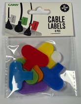 Kabellabels - 8 stuks - Multicolor - Kleurlabels - Kabellabelen - Labels - Lebelen - Kleurcodes - Markering - Etiket - Kabeletiket - Labelen