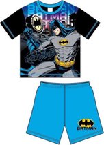 Batman shortama - maat 134/140 - Bat Man pyjama korte broek en t-shirt - blauw / zwart