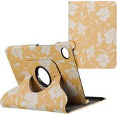 iMoshion Tablet Hoes Geschikt voor Samsung Galaxy Tab A9 - iMoshion 360° Draaibare Design Bookcase 2.0 - Geel /Yellow Flowers