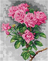 Voorbedrukt Stramien Roses and Bumblebees 40 x 50 cm zonder garen