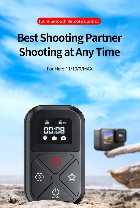 TELESIN Support de Sangle de Sac à Dos pour GoPro Hero 13 12 11 10 9 8