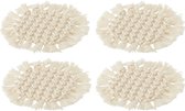 J-Line dessous de verre Rond Macramé - polyester - beige - 4 pièces