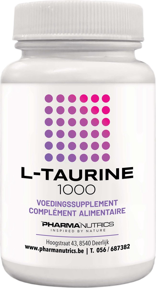 Goedkoopste L-TAURINE 60 Tabl Pharmanutrics- Energie - Sport- Antioxydant - Voedingssupplement - 1000 mg L-taurine
