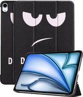 Hoes Geschikt voor iPad Air 2024 (11 inch) Hoes Book Case Hoesje Trifold Cover - Hoesje Geschikt voor iPad Air 6 (11 inch) Hoesje Bookcase - Don't Touch Me