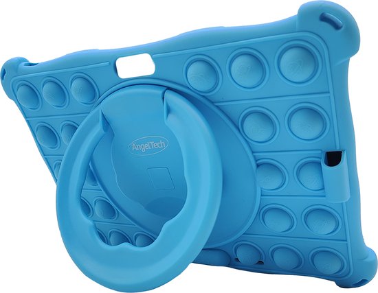 360° Verstelbare Beschermhoes voor AngelTech Kindertablet XL Blauw