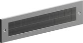 Interne metalen brievenbus borstel Cover-aluminium diepgang Excluder - Zilveren afwerking 335mm x 75mm