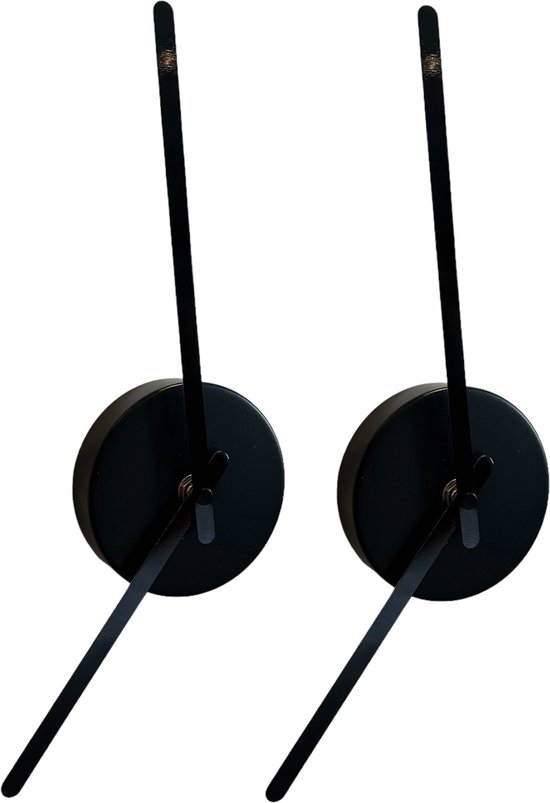 voordeel pack - 2x wandklok - minimalistisch design - RVS zwart - diameter 31cm - zonder cijfers - quartz uurwerk