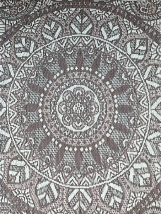 Foto: Buitenkleed 120 180cm bruin creme mandala