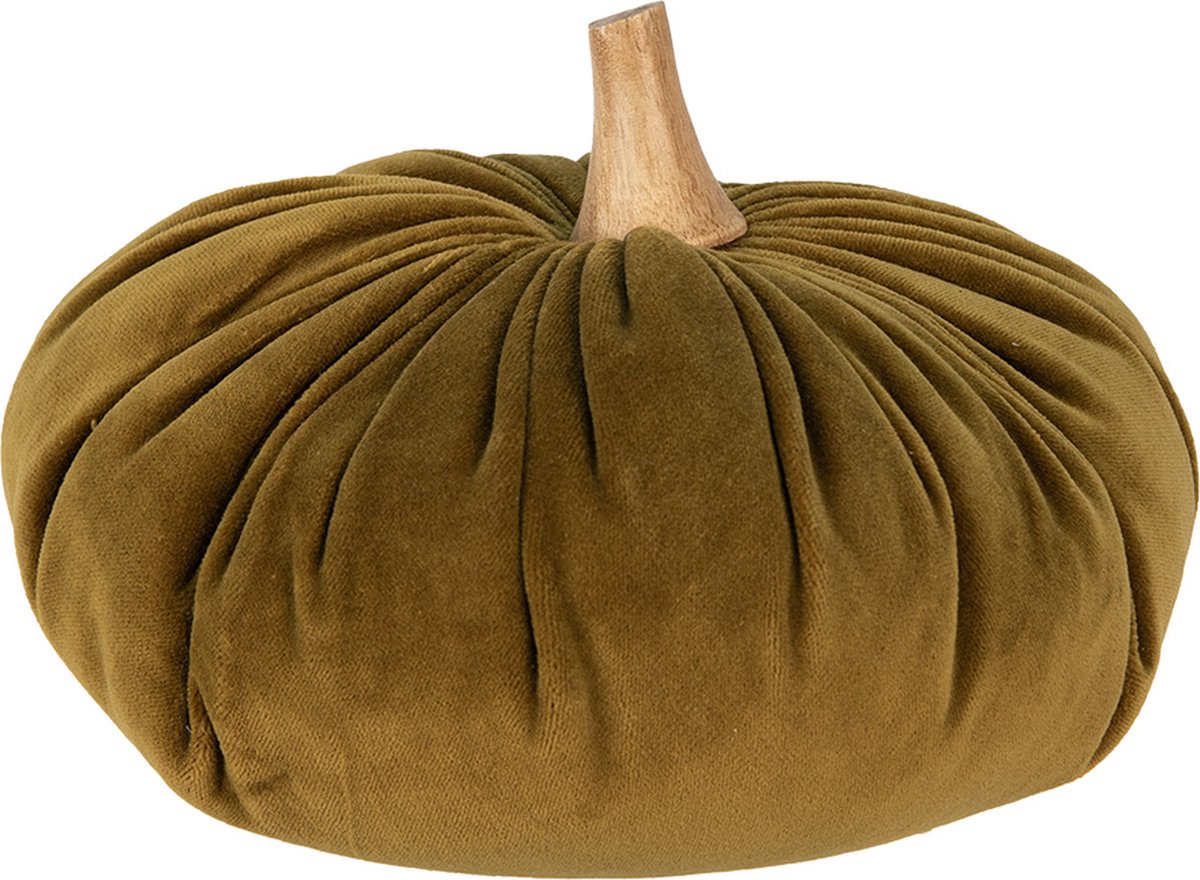 Decoratie Pompoen Ø 25x16 cm Groen Polyester Herfst decoratie