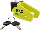 MKX-Lock schijfremslot / Motorslot / Scooterslot - 10 mm - Fluor geel