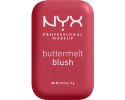 NYX Professional Makeup Buttermelt Blush - Alle huidtypes - Verrijkt met mango-, amandel- en sheaboter - Back And Butta - 5 gr