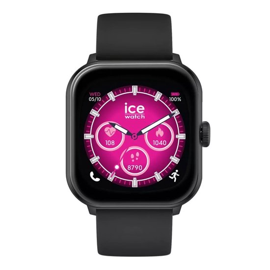 Ice Watch ICE smart 2.0 - Black - 1.7 AMOLED 023066 Horloge - Siliconen - Zwart - Ø 36 mm