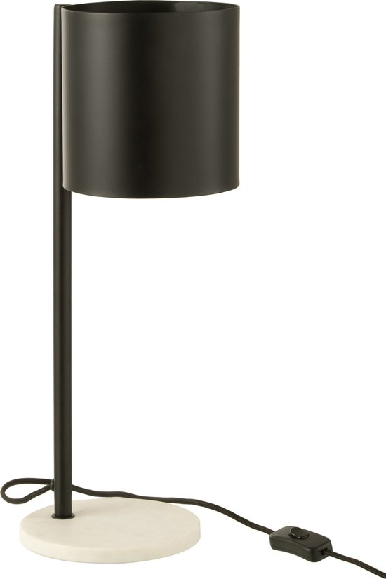 J-Line tafellamp Bart - metaal - zwart