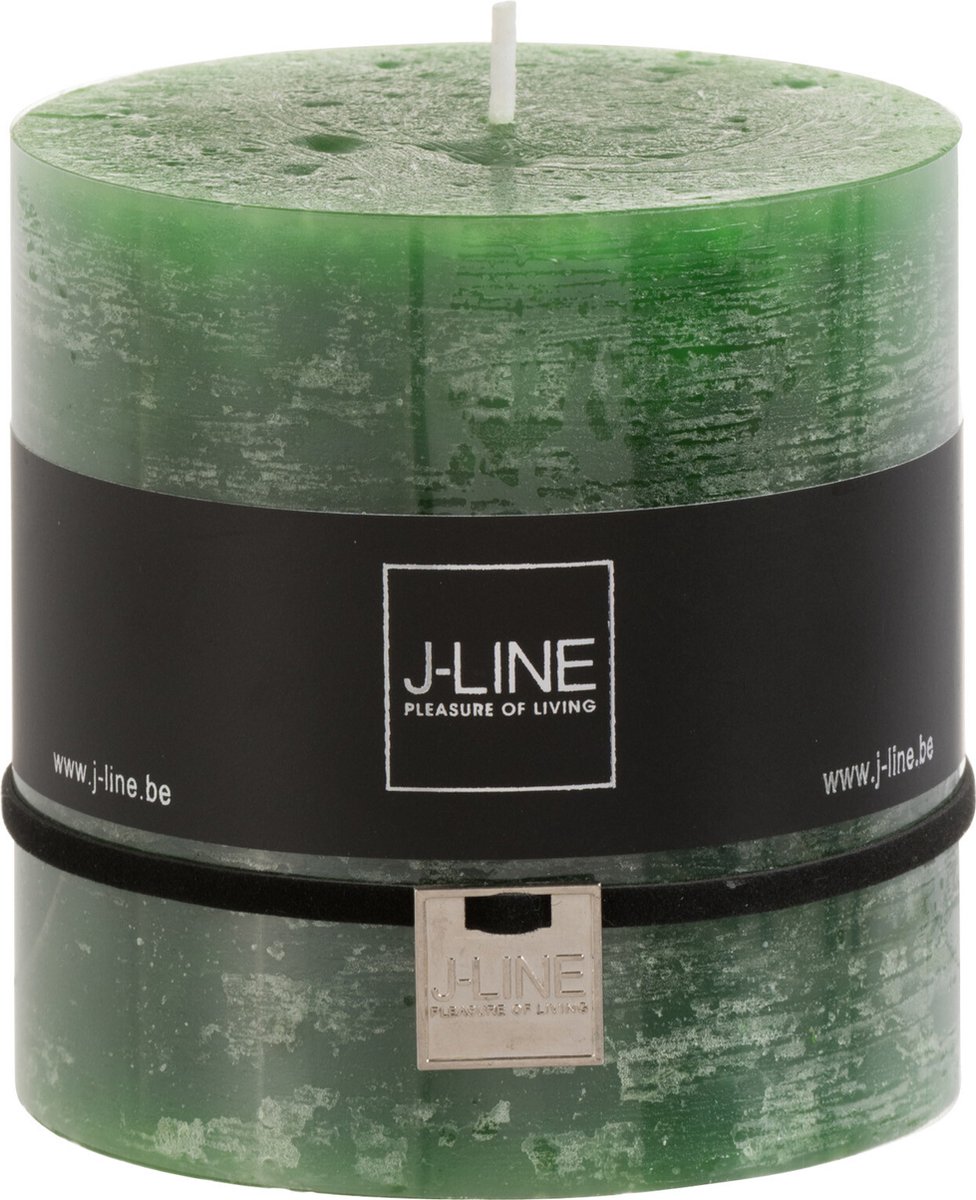 J-Line cilinderkaars - lichtgroen - 65U - 6 stuks