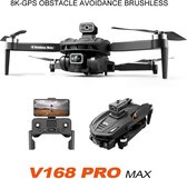 Drone V168 - 8K - 5G - GPS - Professionnel - Photographie aérienne Hd - Dual-Caméra - Temps de vol de 25 minutes - Portée de 1 KM - Wifi 5 GHz FPV - Retour en 1 clic - GPS - Caméras 8K - 1 batterie