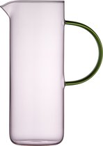 Lyngby Glas Torino Glazen Kan 1,1 liter Pink/Groen