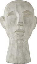 Beeld gezicht Grijs Cement 30 cm