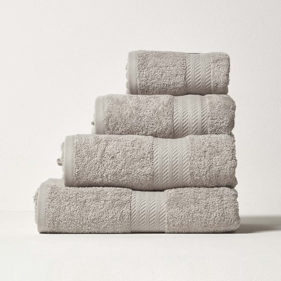 White Classic Luxe zilveren badhanddoekset - gekamd katoen hotelkwaliteit absorberende 8-delige handdoeken | 2 badhanddoeken | 2 handdoeken | 4 washandjes [ter waarde van $72,95] 8 Pack | zilver