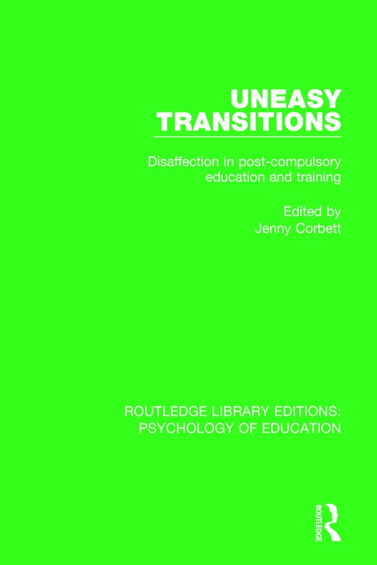 Routledge Library Editions: Psychology of Education- Uneasy  ... - cover