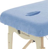 ZenGrowth® Badstof Hoeslaken Massagetafel Lichtblauw – Met uitsparing – Geschikt voor meerdere massagetafels – Stretch materiaal - Extra comfort – 280 gram/m2 dikte
