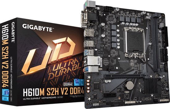 Foto: Motherboard gigabyte h610m s2h v2 ddr4 rev 1 0 intel lga 1700