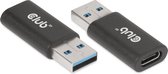 CLUB3D CAC-1525 tussenstuk voor kabels USB A USB Type C Zwart