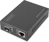 Digitus DN-82211 convertitore multimediale di rete 10000 Mbit/s Nero