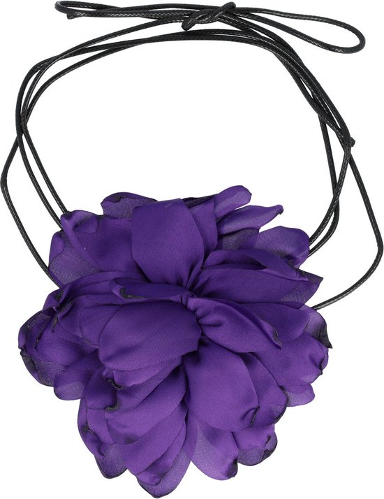 Haarband Veter Bloem Paars Flower Armband Ketting