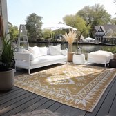 Flycarpets Elle Decoration - Binnen & Buitenkleed - Omkeerbaar - Gemini - Okergeel - 160x230 cm