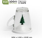 Qualy - Mok “Winter Mug” met wit deksel W94 x L116 x H110 mm 387 gr Materiaal: Gerecycled PP + Oceaanglas