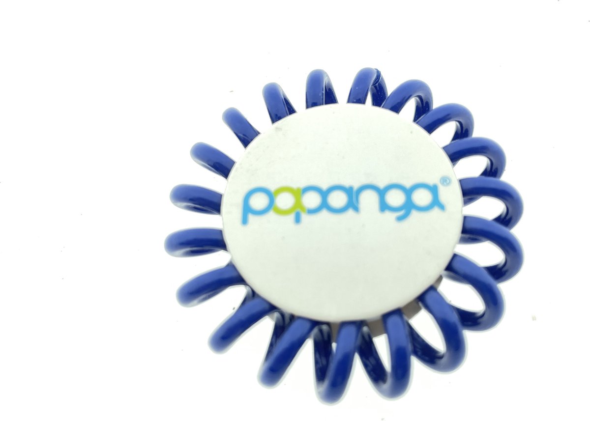 Papanga - Haar Elastiek Small - Blauw Spiral Hair Tie - Stevige Grip