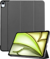 Hoes Geschikt voor iPad Air 2024 (11 inch) Hoes Luxe Hoesje Book Case - Hoesje Geschikt voor iPad Air 6 (11 inch) Hoes Cover - Grijs