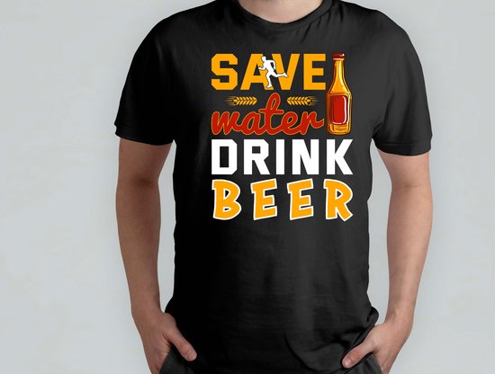 Save Water Drink Beer - T Shirt - Beer - funny - HoppyHour - BeerMeNow - BrewsCruise - CraftyBeer - Proostpret - BiermeNu - Biertocht - Bierfeest
