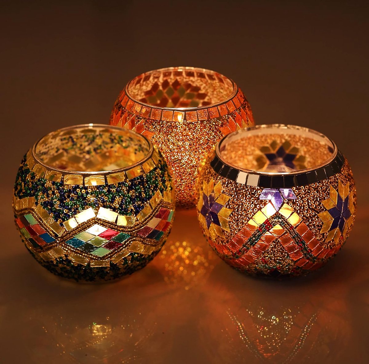 Nuptio Theelichtkandelaars 4 Stuks Theelichthouders Glazen Kandelaar Votief Kristal Kandelaars Handgeslepen Diamanten Bruiloft Tafel Middelpunt Decoraties Kerst Verjaardagsfeestje Cadeaus voor Mama
