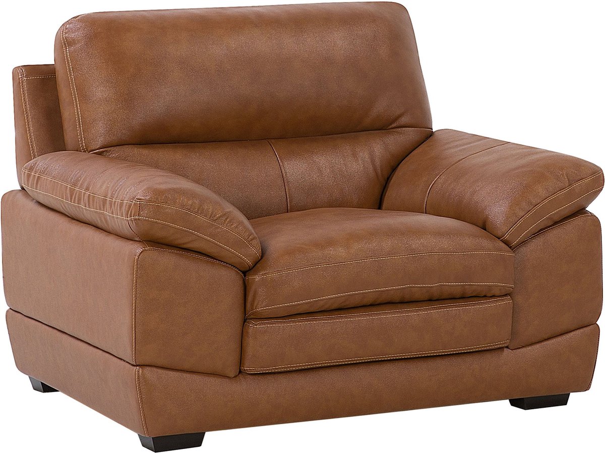 HORTEN - Fauteuil - Goudbruin - Kunstleer