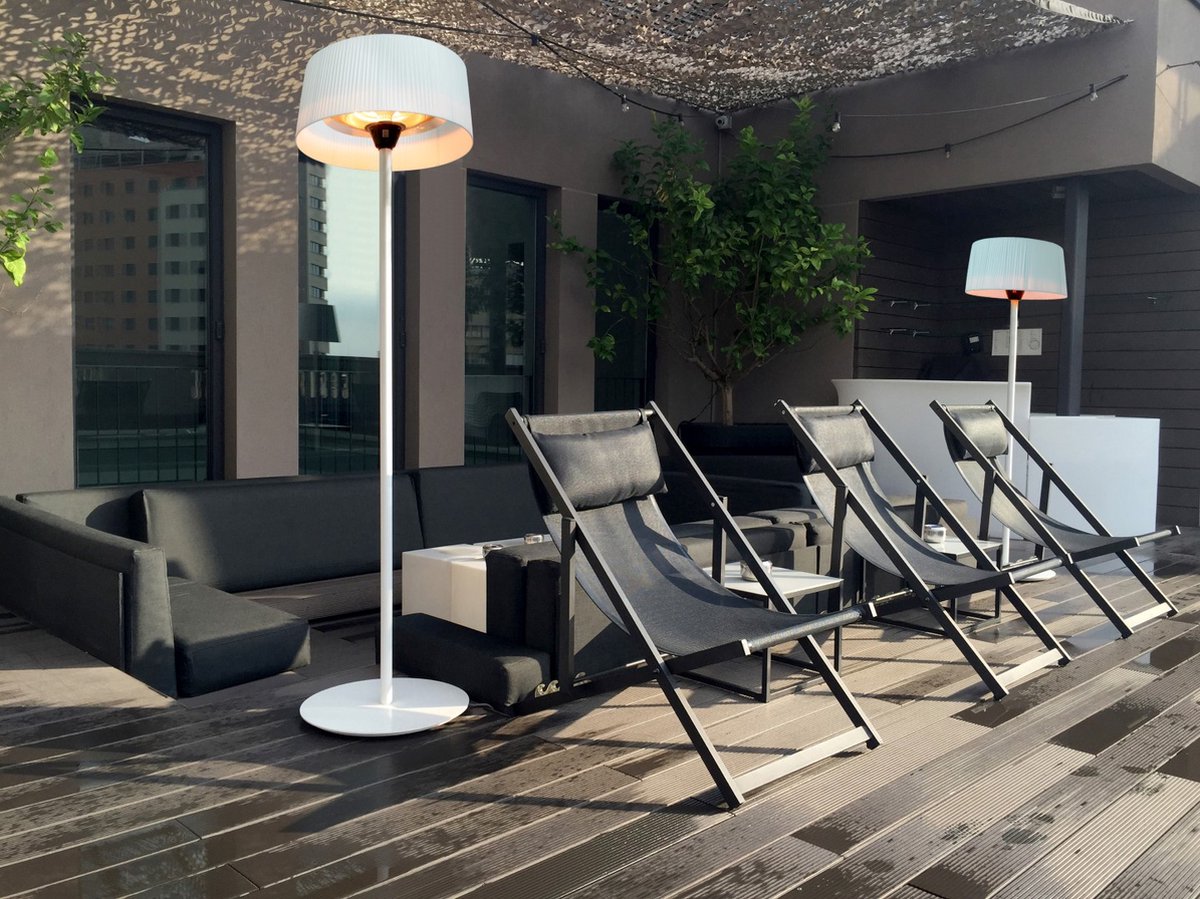 Sunred Artix Bright 2100 W - Freestanding patio heater - White + cover