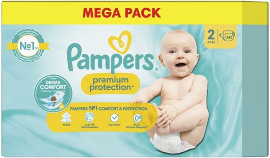 Pampers - Harmonie - Maat 2 - Mega Maandbox - 312 stuks - 4/8 KG