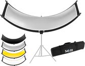 Selens - 4-in-1 Reflector - Licht & Diffuser - 60x180cm - Gebogen U-vorm - Studio & Outdoor