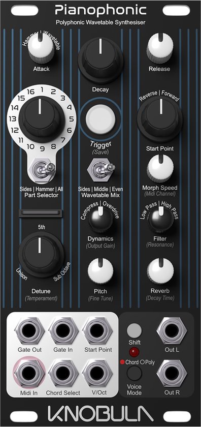 KNOBLA Pianophonic モジュラーシンセサイザー Knobula Pianophonic - Oscillator modular synthesizer | bol