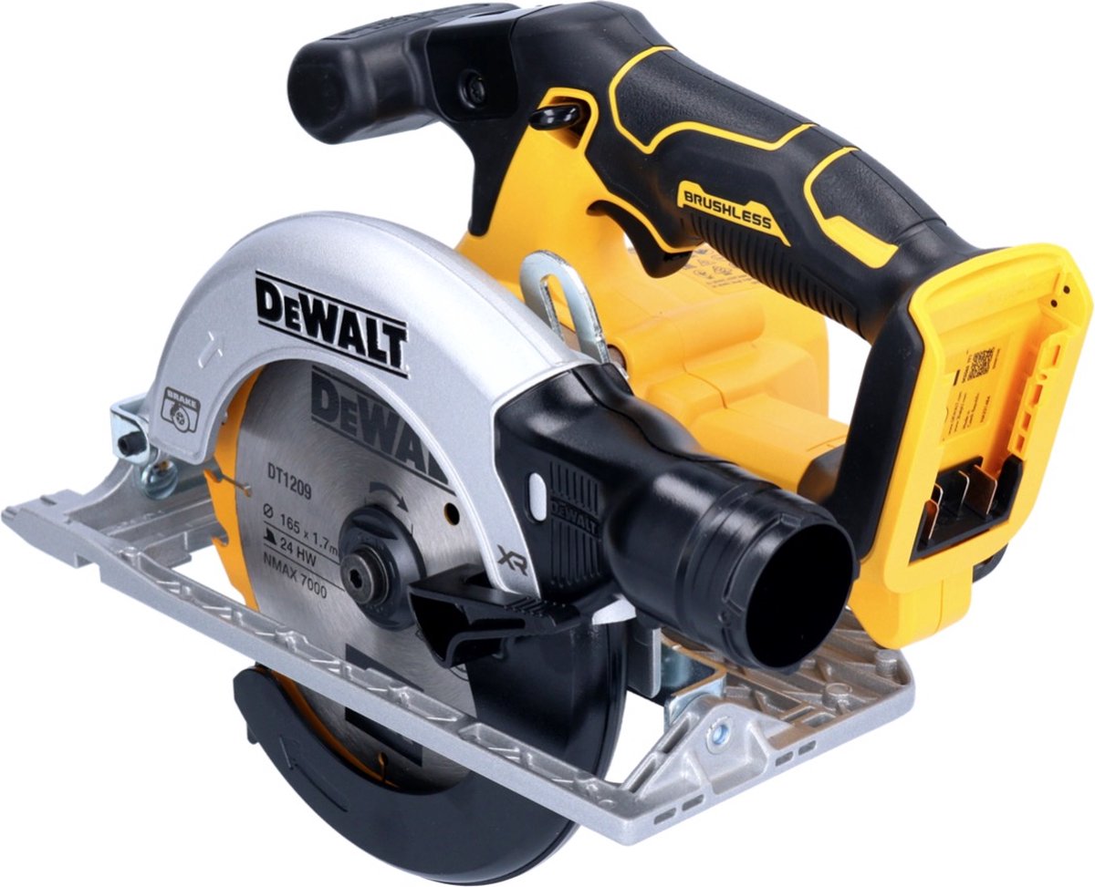 DeWALT DCS565N: 18V accu cirkelzaag 165mm met borstelloze motor thumbnail 5