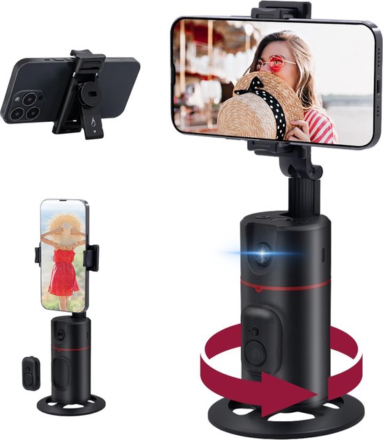Support Téléphone Suivi Automatique Visage 360° - Trépied Intelligent Sans Application