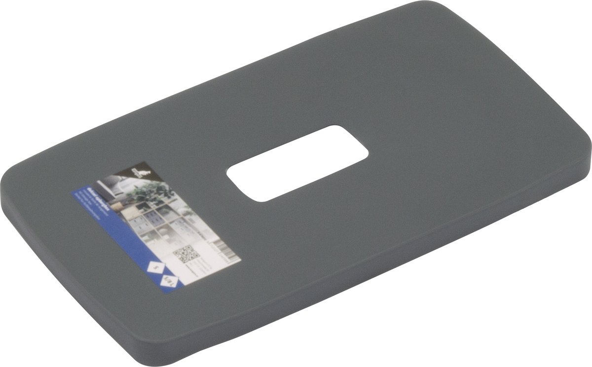 Kangaro deksel opbergbox - opbergdoos - maat S - PP antraciet - geschikt voor 5/8 liter - K-670012
